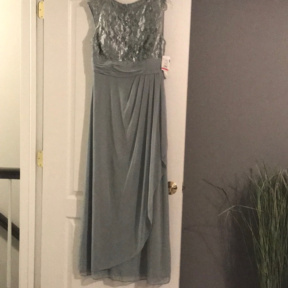 Patra sage gown from David’s Bridal